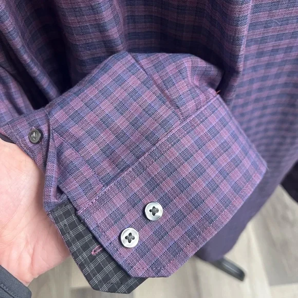 NWOT Men’s Purple Button Up Shirt! - Picture 7 of 13